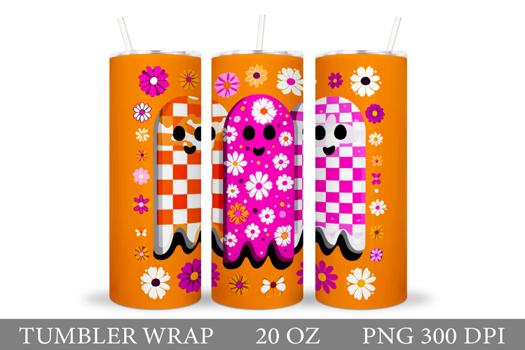 Ghost Tumbler Sublimation. Halloween Tumbler Design