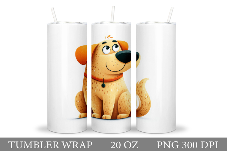Dog Tumbler Sublimation. Dog Flowers Tumbler Design
