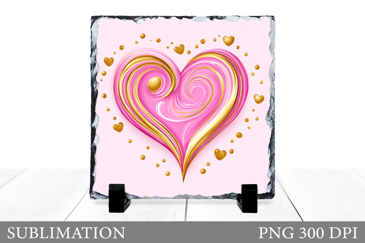 Heart Slate Design. Valentines Heart Sublimation
