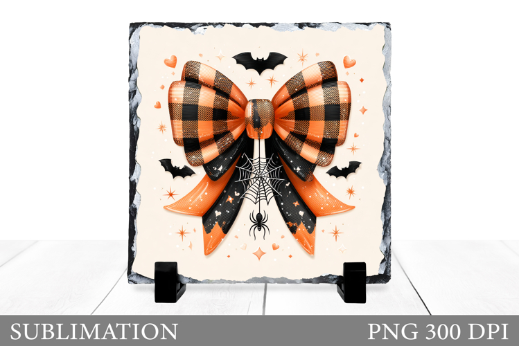 Halloween Bow Slate Design. Halloween Slate Sublimation
