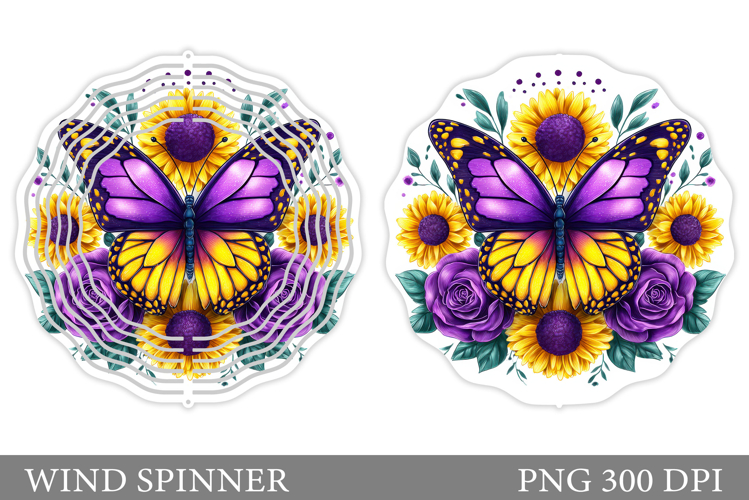 Butterfly Wind Spinner Design. Butterfly Sublimation