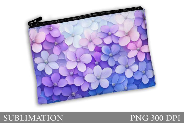 Flowers Makeup Bag Design. Flowers Makeup Pouch Sublimation