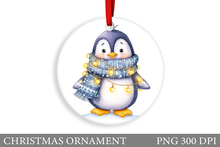 Cute Penguin Christmas Ornament. Christmas Ornament Design