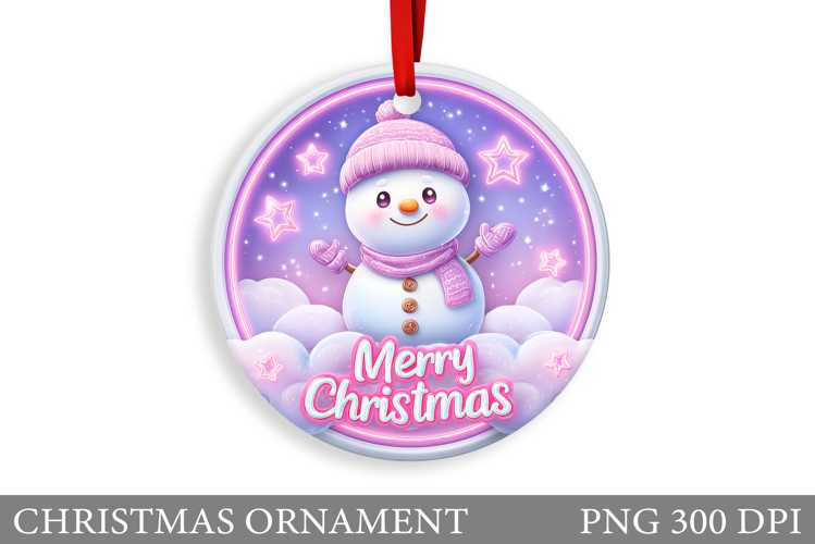 Snowman Christmas Ornament. Winter Christmas Ornament Design