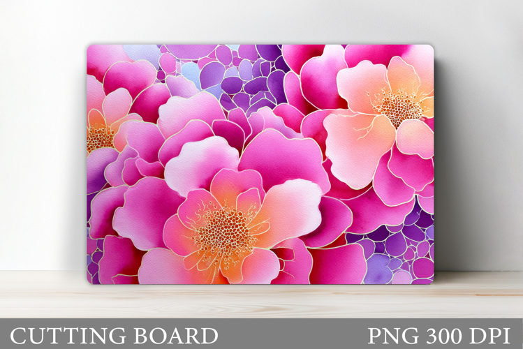Flowers Cutting Board. Floral Cutting Board Sublimation