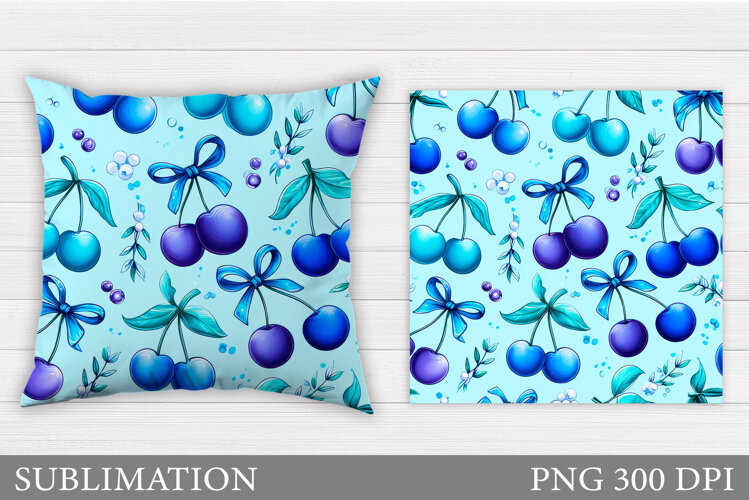 Cherry Pillow Design. Cherry Sublimation example image 1