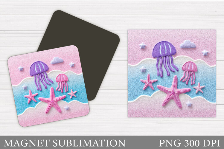 Jellyfish Magnet Sublimation. Jellyfish Sublimation example image 1