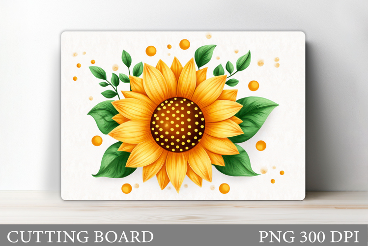 Sunflower Cutting Board. Flowers Kitchen Cutting Board