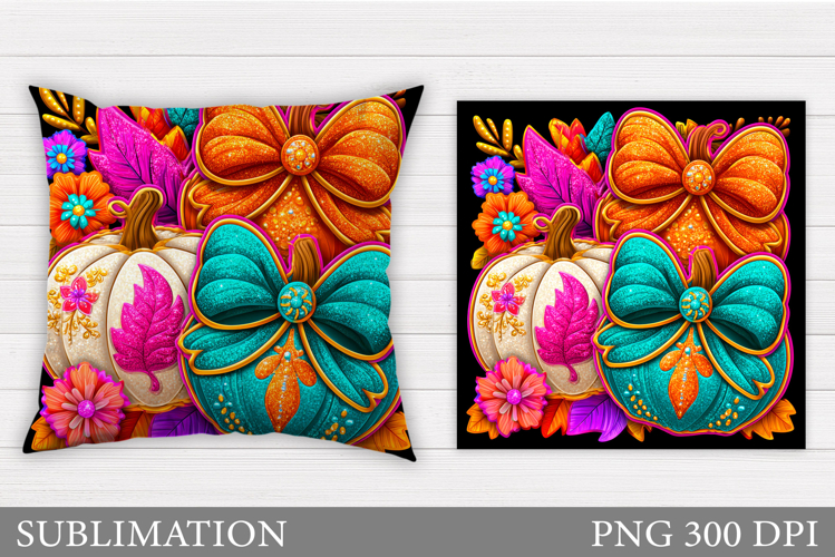 Pumpkins Pillow Design. Pumpkins Sublimation