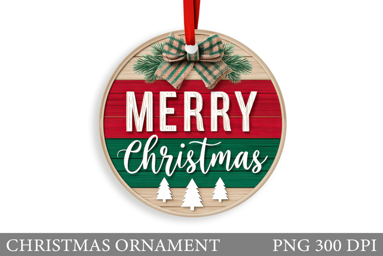 Christmas Ornament Sublimation. Merry Christmas Ornament
