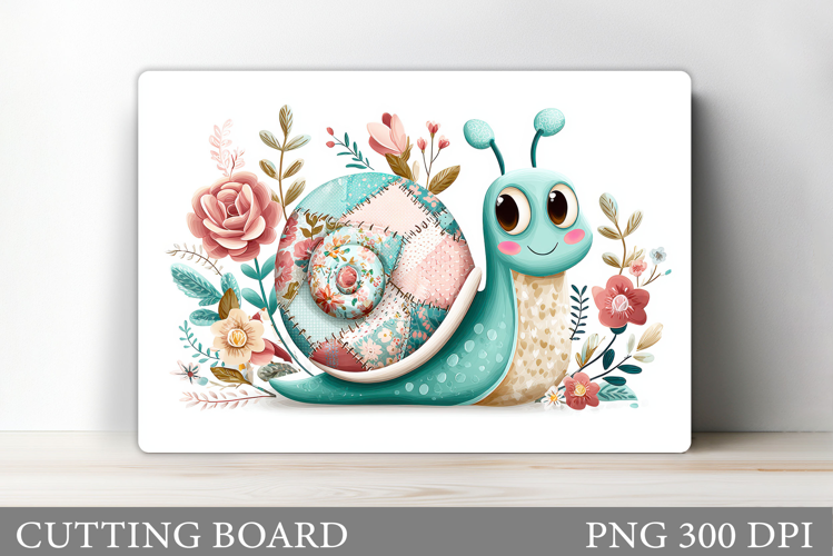 Snail Kitchen Cutting Board. Cute Snail Sublimation