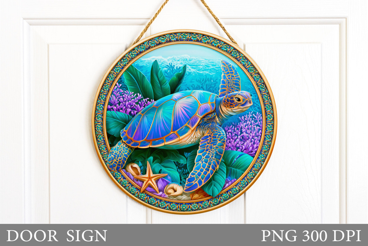 Sea Turtle Door Sign Design. Turtle Sublimation