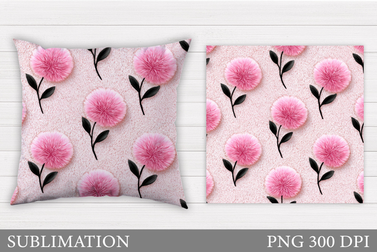 Flowers Pillow Design. Floral Pillow Sublimation