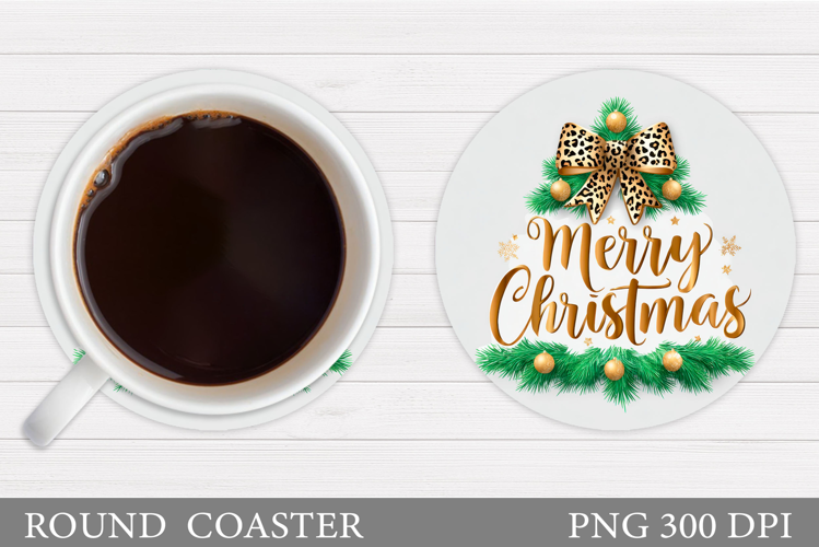 Christmas Tree Coaster Design. Christmas Coaster Sublimation