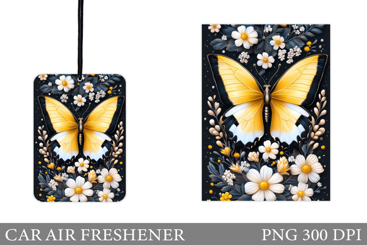 Butterfly Car Air Freshener Design. Butterfly Sublimation