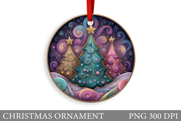 Christmas Tree Christmas Ornament. Winter Christmas Ornament