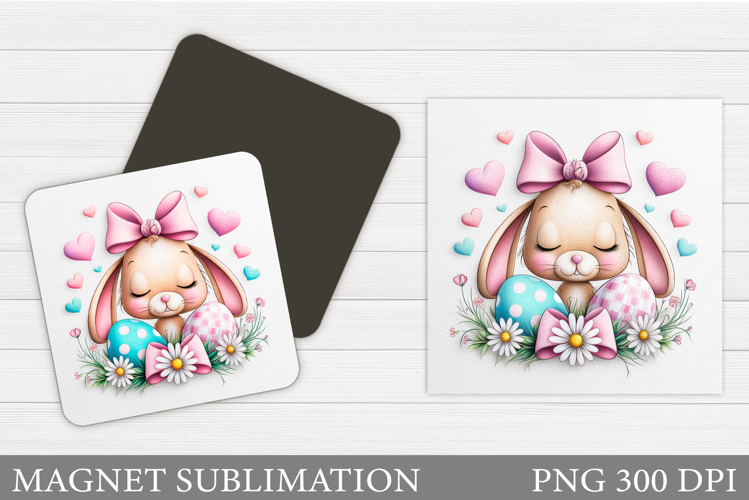 Easter Bunny Magnet Design. Easter Magnet Sublimation