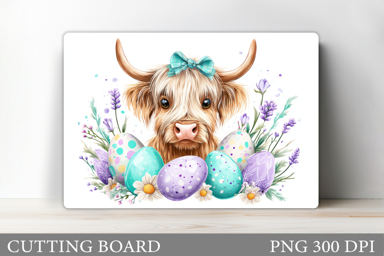 Easter Cow Cutting Board. Easter Cutting Board Sublimation