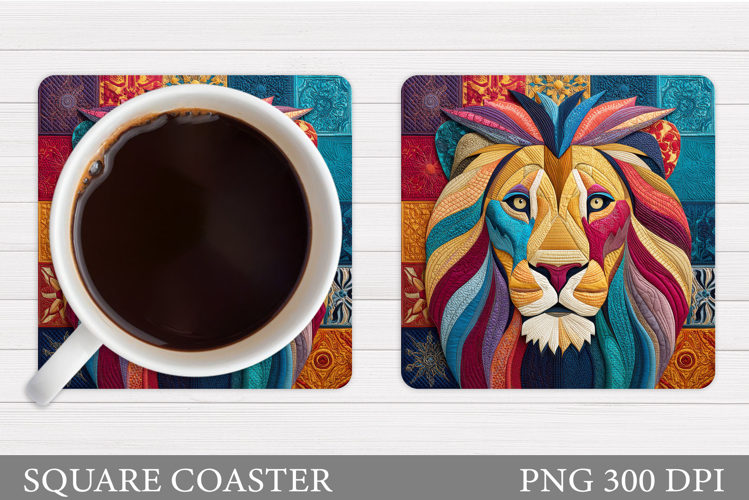 Lion Coaster Design. Lion Sublimation
