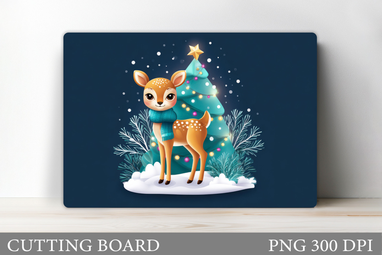 Christmas Deer Cutting Board. Christmas Cutting Board Design