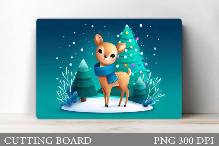 Christmas Deer Cutting Board. Christmas Cutting Board Design