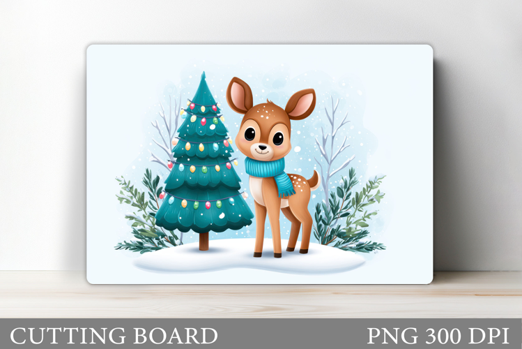 Christmas Deer Cutting Board. Christmas Cutting Board Design
