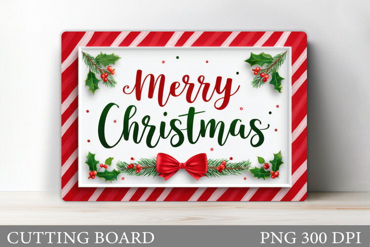 Christmas Cutting Board Design. Christmas Tree Cutting Board example image 1