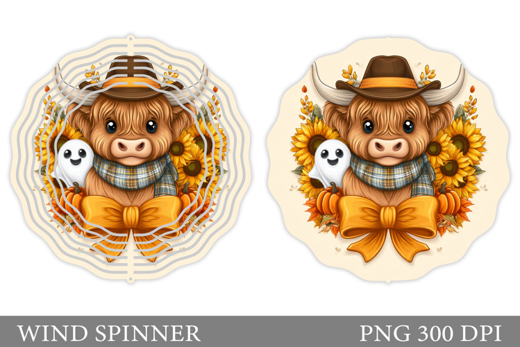 Halloween Cow Wind Spinner. Cute Halloween Wind Spinner