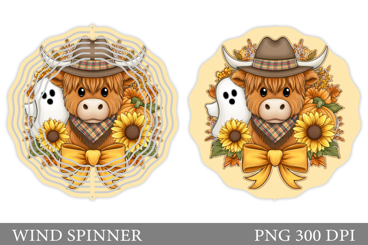 Halloween Cow Wind Spinner. Cute Halloween Wind Spinner