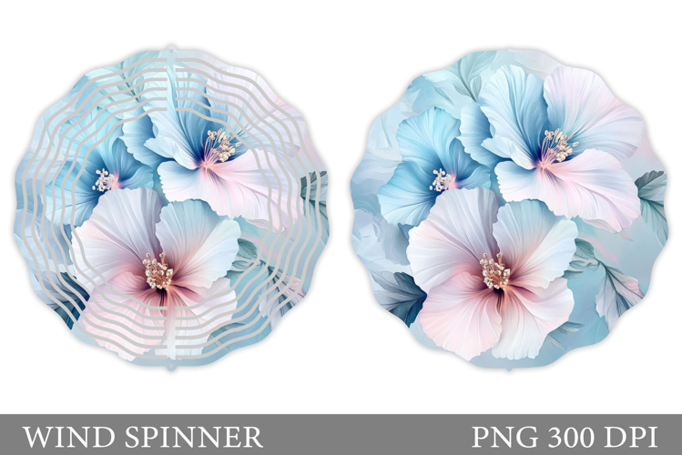 Floral Wind Spinner Sublimation. Flowers Wind Spinner Design