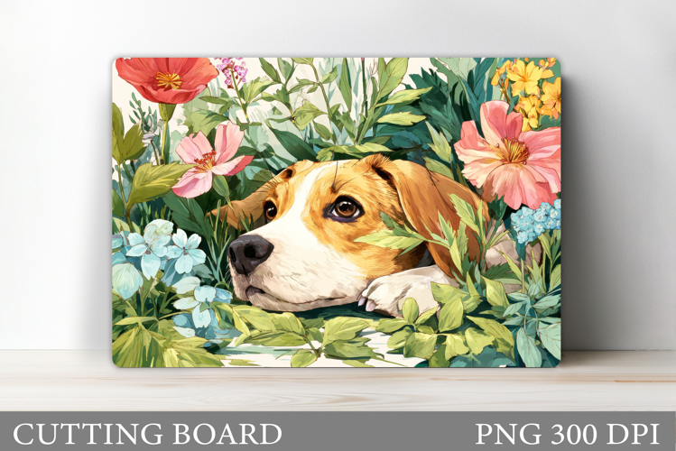 Cute Dog Cutting Board Design. Cute Dog Sublimation