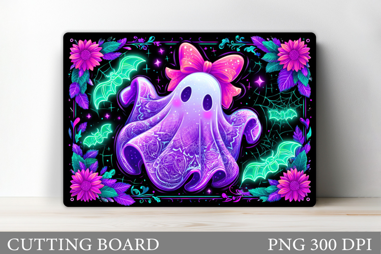 Ghost Cutting Board Sublimation. Halloween Cutting Board