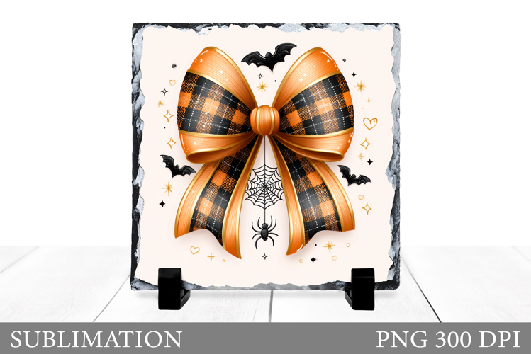 Halloween Bow Slate Design. Halloween Slate Sublimation