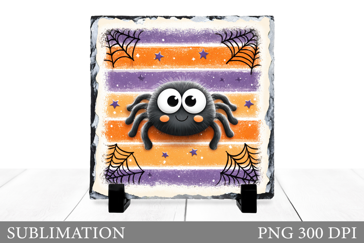 Halloween Spider Slate Design. Halloween Slate Sublimation