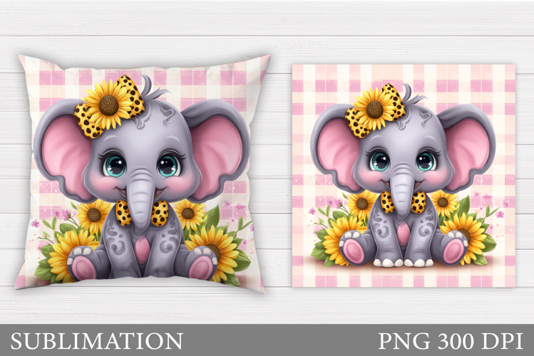 Cute Elephant Clipart Image 21