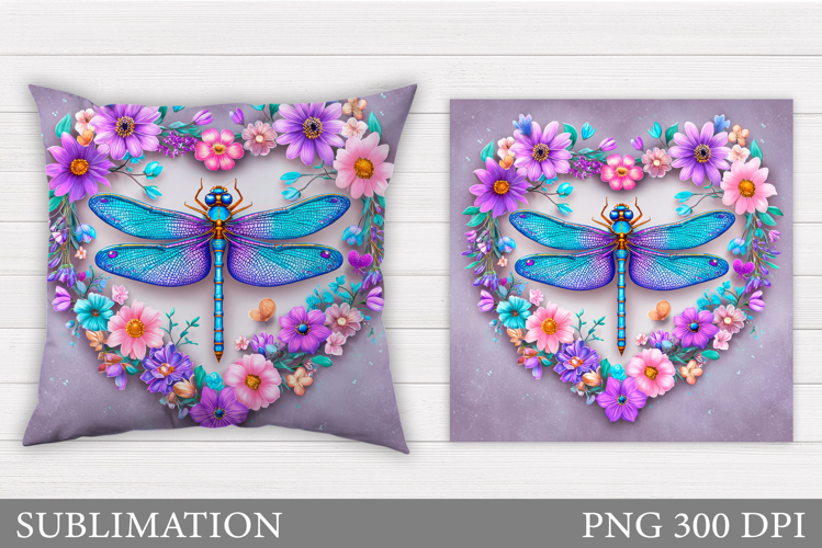 Dragonfly Pillow Design. Dragonfly Sublimation