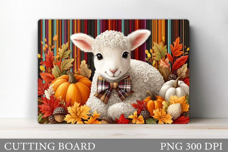 Fall Lamb Cutting Board. Fall Cutting Board Design