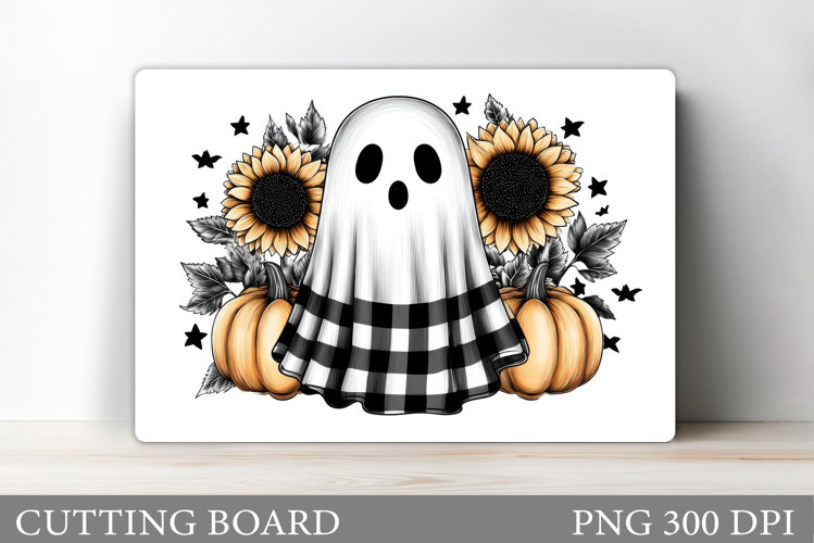 Ghost Cutting Board Sublimation. Halloween Cutting Board