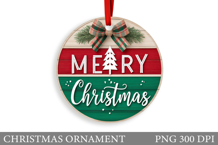 Christmas Ornament Sublimation. Merry Christmas Ornament