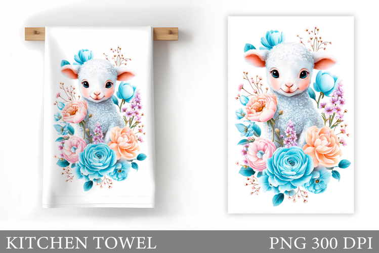 Cute Lamb Kitchen Towel. Lamb Kitchen Towel Sublimation