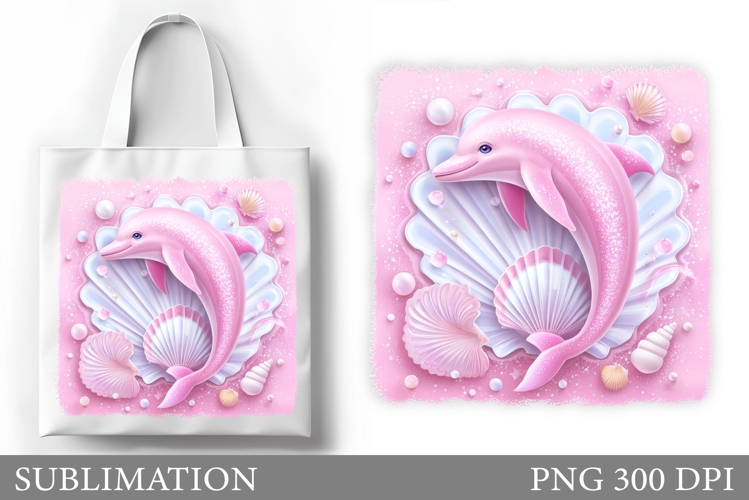 Dolphin Tote Bag Sublimation. Sea Sublimation