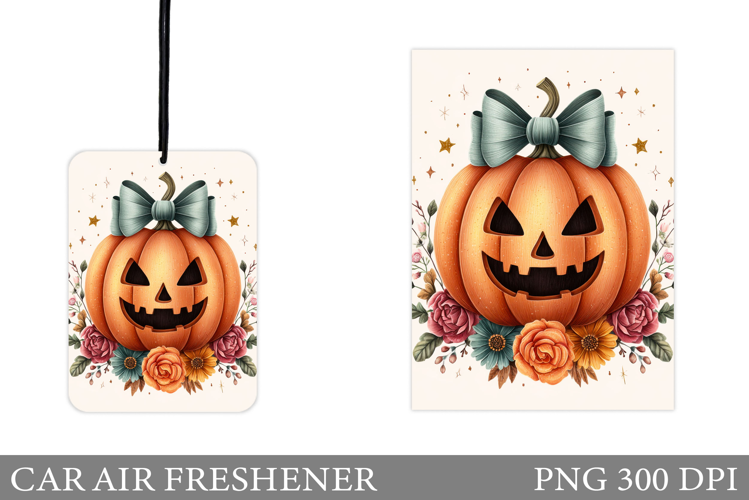 Scary Pumpkin Car Air Freshener. Halloween Car Air Freshener