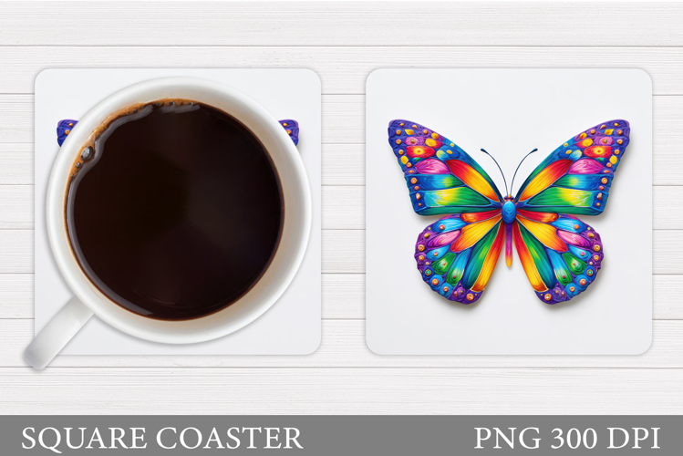 Butterfly Coaster Design. Butterfly Sublimation
