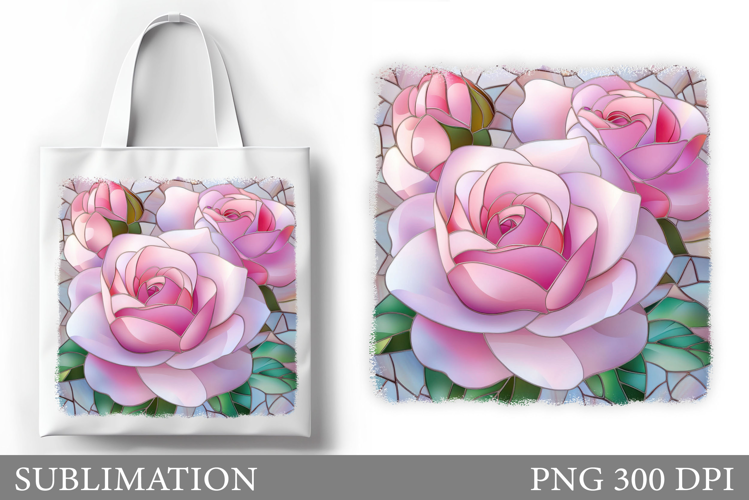 Roses Tote Bag Sublimation. Flowers Sublimation