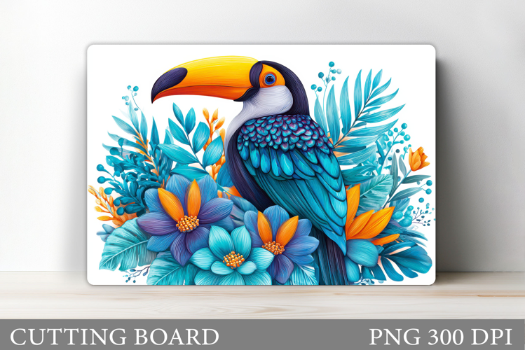 Toucan Cutting Board. Flowers Cutting Board Design