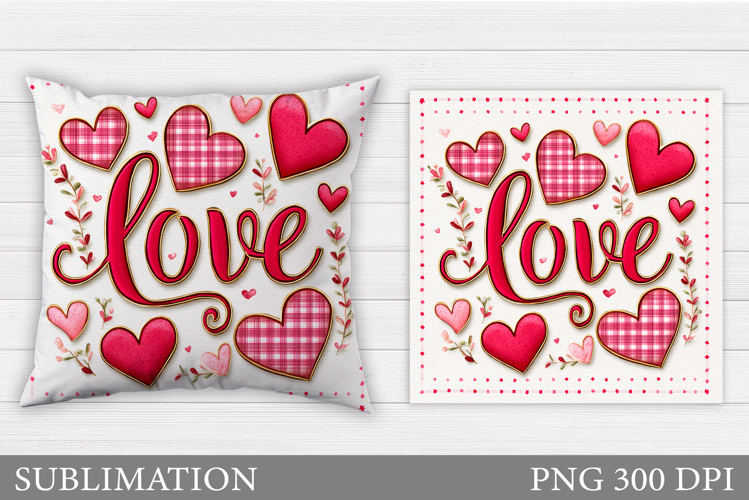 Love Pillow Design. Valentines Pillow Sublimation