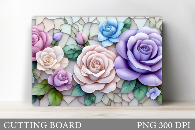 Roses Cutting Board. Flowers Cutting Board Sublimation