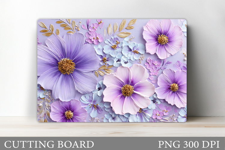 Floral Cutting Board Design. Flowers Cutting Board