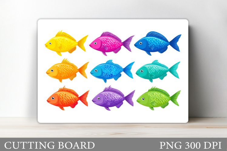 Fish Cutting Board Design. Fish Sublimation