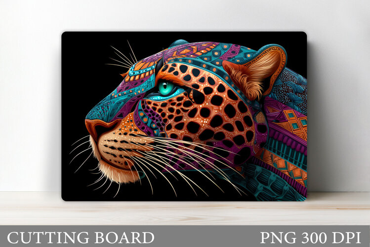 Leopard Cutting Board Design. Leopard Sublimation example image 1